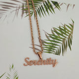Personalized Rope Chain Necklace Initial Jewelry