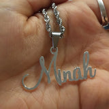 Personalized Rope Chain Necklace Initial Jewelry