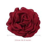 Rose Flowers Fabric Hair Clips For Women Girls Poppy Large Floral Hairpin