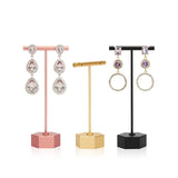 Rose Mini T-Bar Earring Holder Metal Ear Stud Display Shelf