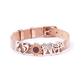 Rose Charm Mesh Bracelet Animal Fruit Beaded Bangle