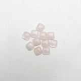 Rose Quartz 12MM Square Beads 24pcs for Jewelry Making