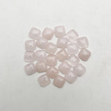 Rose Quartz 12MM Square Beads 24pcs for Jewelry Making