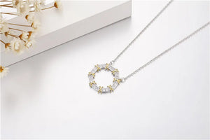 0.2ct Sapphire Necklace Pendant 925 Sterling Silver Long Chain Necklaces