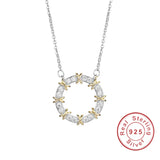 0.2ct Sapphire Necklace Pendant 925 Sterling Silver Long Chain Necklaces