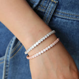 Arrow Shape CZ Pave Brass Bangle Bracelets Women Cuff Jewelry