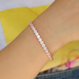 Arrow Shape CZ Pave Brass Bangle Bracelets Women Cuff Jewelry