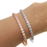 Arrow Shape CZ Pave Brass Bangle Bracelets Women Cuff Jewelry