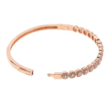 Arrow Shape CZ Pave Brass Bangle Bracelets Women Cuff Jewelry