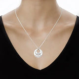 Round Charm Necklace with 2 Names, Perfect Gift for And