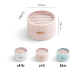 Portable Jewelry Box Travel Jewelry Case Earrings Ring Display Storage Box
