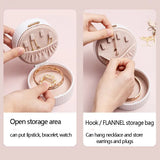 Portable Jewelry Box Travel Jewelry Case Earrings Ring Display Storage Box