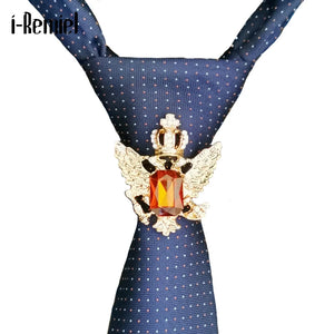 Rhinestone Tie Buckle Hoop for Men's Shirts