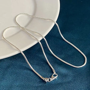 S925 Silver 1MM/2MM/3MM Snake Chain Necklace for Women Men