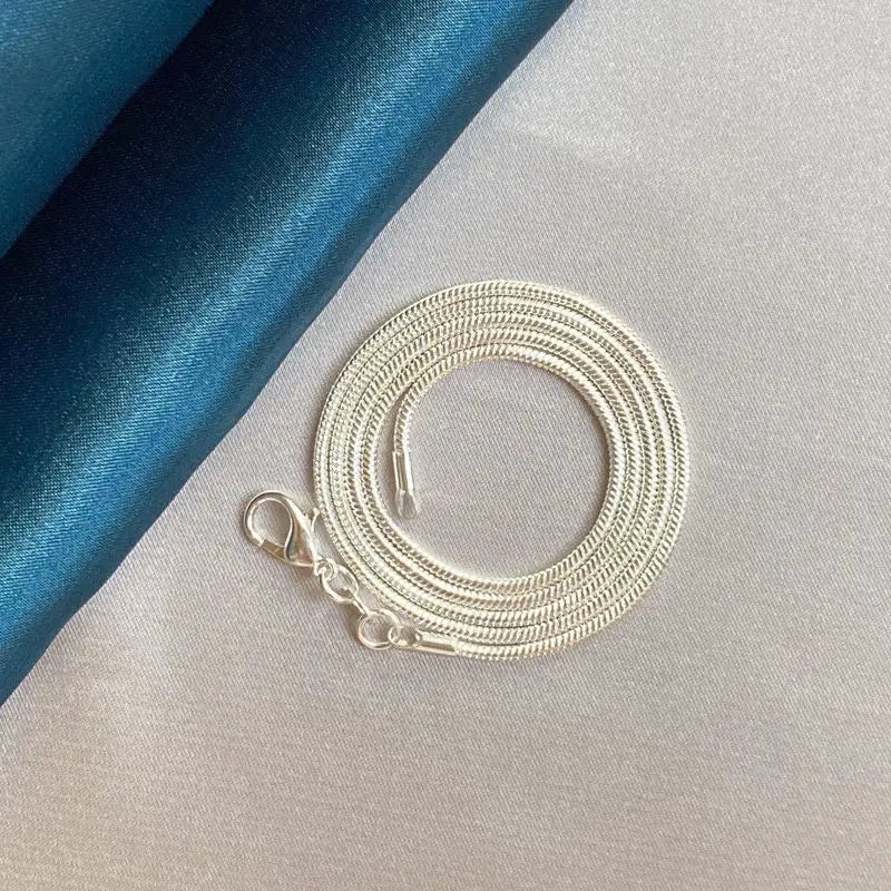 S925 Silver 1MM/2MM/3MM Snake Chain Necklace for Women Men