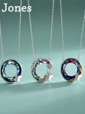 Sterling Silver Crystal Necklace With Butterfly Pendant