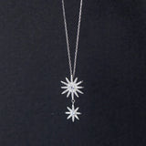 S925 Silver Diamond Flower Necklace Clavicle Chain Pendant