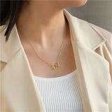 S925 Double Love Pendant Necklaces Women Sterling Silver Clavicle Chain Jewelry