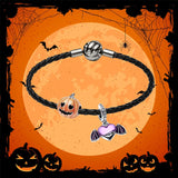 S925 Sterling Silver Enamel Halloween Bracelet Set