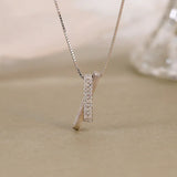 S925 Box Chain Clip Cross Pendant Necklace Women