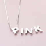 S925 Sterling Silver Alphabet Pendant DIY Necklace