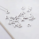S925 Sterling Silver Alphabet Pendant DIY Necklace