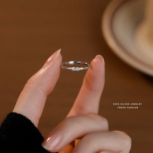 S925 Sterling Silver Twist Zircon Ring Women Wedding Jewelry