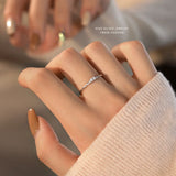 S925 Sterling Silver Twist Zircon Ring Women Wedding Jewelry