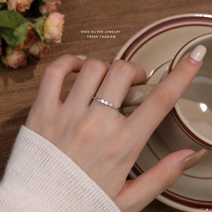 S925 Sterling Silver Twist Zircon Ring Women Wedding Jewelry