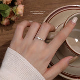 S925 Sterling Silver Twist Zircon Ring Women Wedding Jewelry