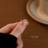 S925 Sterling Silver Twist Zircon Ring Women Wedding Jewelry
