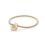 S925 Sterling Silver Snake Bone Bracelet Padlock Charm Jewelry