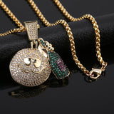 Wine Bottle Shape Pendant Charms Sad Drink Copper Jewelry