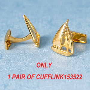 Sailing Boat Cufflinks Enamel Jewelry For Men Suit French Shirt