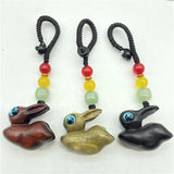 Zodiac Rabbit Sandalwood Keychain Pendant Hand-Knitted Car Bag Chain