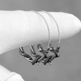 Scandinavian Small Snake Hoop Earrings Vintage Viking Stainless Steel Men Women