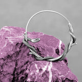 Scandinavian Small Snake Hoop Earrings Vintage Viking Stainless Steel Men Women