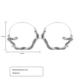 Scandinavian Small Snake Hoop Earrings Vintage Viking Stainless Steel Men Women