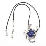 Scorpion Pendant Chain Necklace Natural Crystals Stones Amethyst Rose Quartz