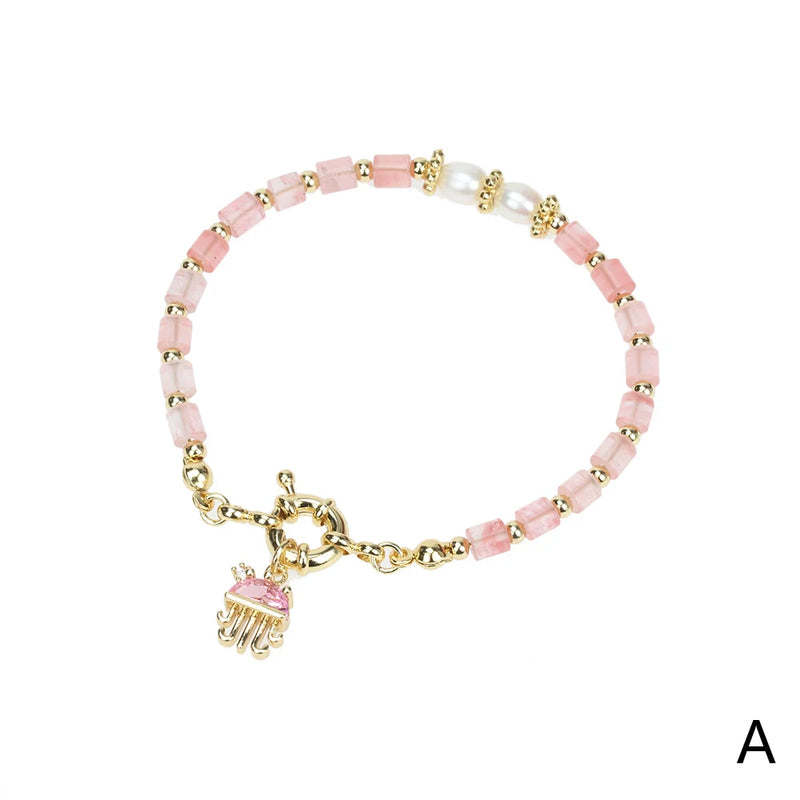 Sea Bracelets Winter Style Octopus Jellyfish Micro-Inlaid Zircon Pendent