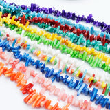 Coral Stone Beaded Chain for DIY Jewelry Making