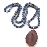 Agat Stone Pendant Necklace for Women