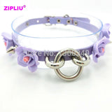Sexy Clear Rivets O-Round Collar Choker Necklace