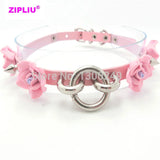 Sexy Clear Rivets O-Round Collar Choker Necklace