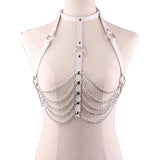 Harajuku Holographic Choker Harness Punk Collar Belt Necklace