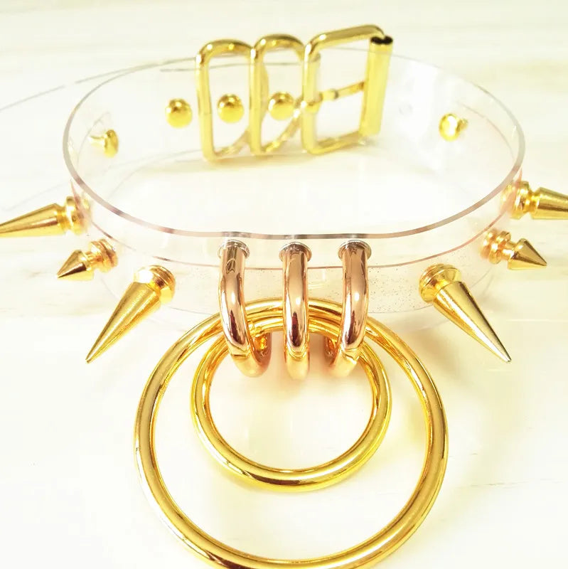 Sexy Harajuku punk two layer Choker Necklace Rivets Necklace