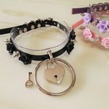 Harajuku Punk 2 Layer Leather Choker Necklace