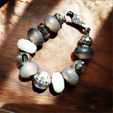 Vintage Silver 925 Hip Charms Beads for Bracelet Making