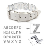 Personalized Rhinestone Name Necklace Leather Choker
