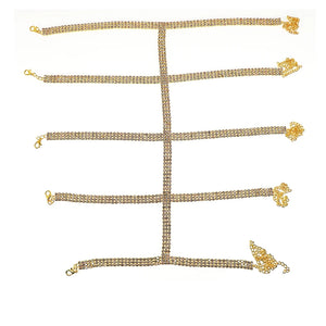 Sexy Rhinestone Leg Chain Body Jewelry Ladies Crystal Multi-layer Calf Chain